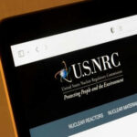 U.S. NRC website displayed on a computer screen.