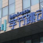 Signage of ByteDance on a modern building