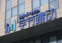 Signage of ByteDance on a modern building