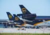 UPS Crash Mystery: What The Black Boxes Reveal Three UPS cargo planes parked at an airport with visible tails