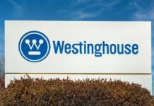 Westinghouse corporate sign displayed outdoors