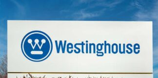 Westinghouse corporate sign displayed outdoors