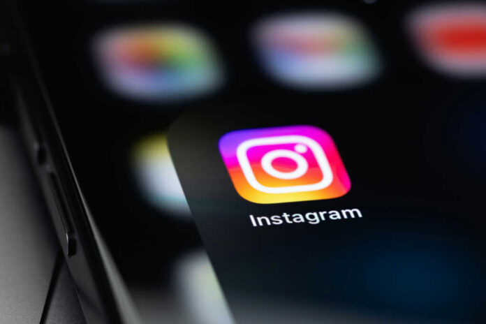 Instagram app icon on smartphone screen display