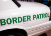 Close-up of a border patrol vehicle with green lettering