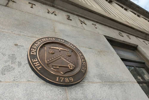 Department of the Treasury building seal plaque