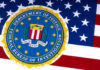 FBI seal on American flag background