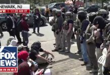 WATCH: Protesters CLASH with federal agents outside NJ facility