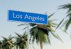 Pratt’s Sidewalk Stunt EXPOSES LA Leadership Crisis Sign indicating Los Angeles surrounded by palm trees