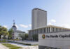 The Florida Capitol building under a clear sky