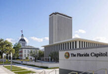 The Florida Capitol building under a clear sky