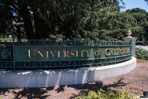 Sign for the University of California at the campus entrance