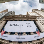 A Close Ally Just Ditched U.S. AI Palantir Technologies banner displayed on the New York Stock Exchange building