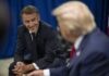 A 200% Tariff? France Faces Trump’s Warning Two political leaders engaged in a conversation, one smiling