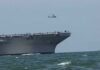 USS John F Kennedy(CVN-79) leave Newport News Shipbuilding to begin her acceptance sea trials 8/2026