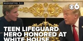 California teen lifeguard honored at White House after dramatic ocean rescue