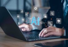 Kid-Safe Bots? Disturbing Tests Say Otherwise Hands typing on laptop with AI and tech icons overlay
