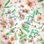 Hidden Truth? US Biolabs in Ukraine Under Investigation Colorful microscopic bacteria and viruses floating in space