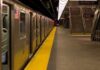 A Stranger’s Morning Ride Ends in Violence Subway train at an empty underground platform